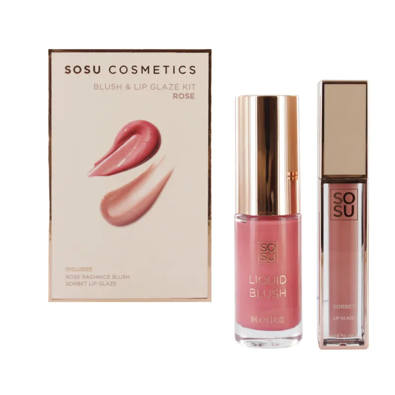 Sosu Blush & Lip Glaze Kit Rose (Pack of 6)
