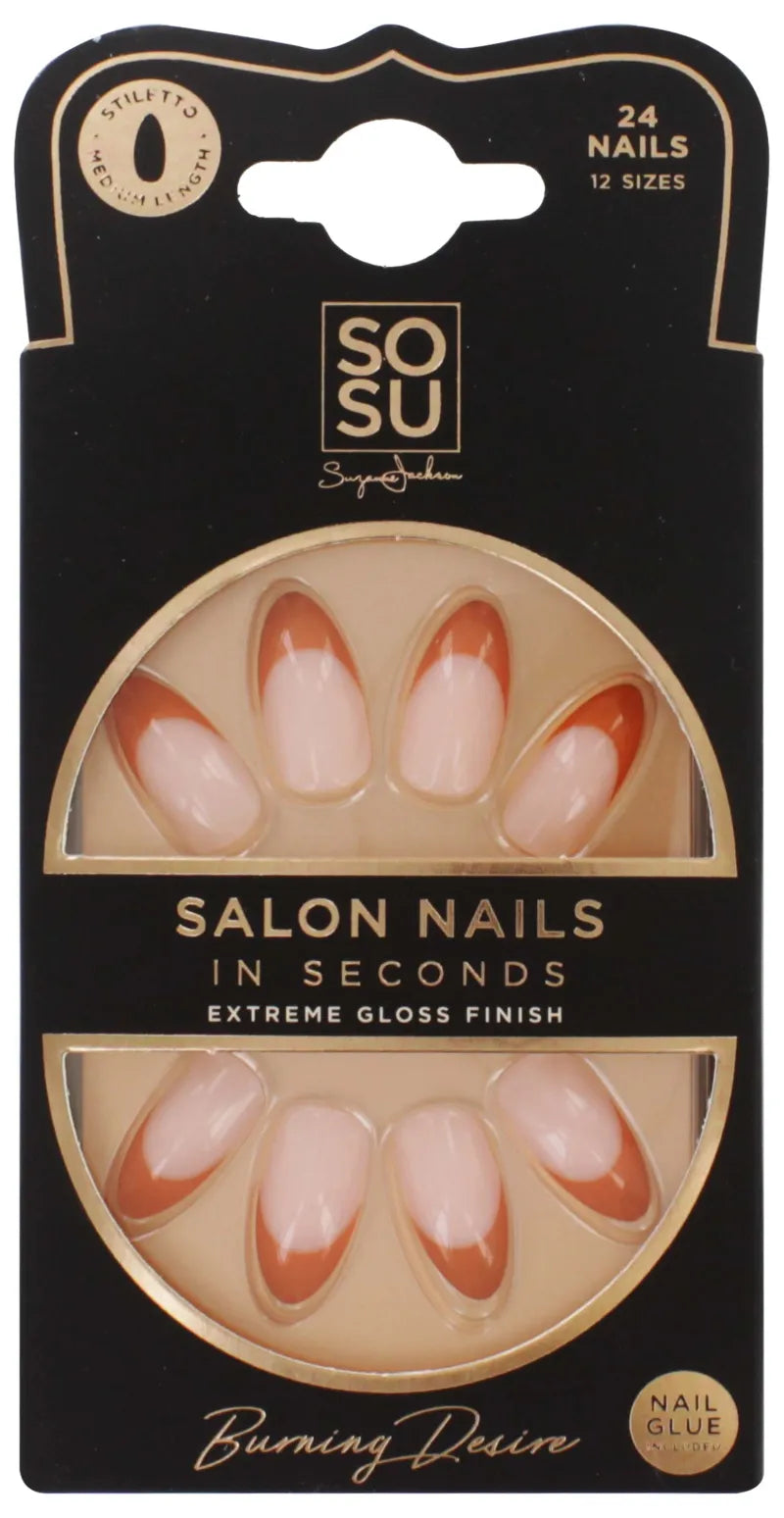 Sosu False Nails Burning Desire (Pack of 6)