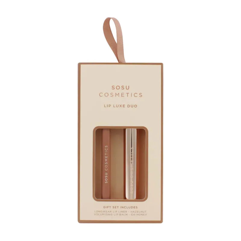 Sosu Lip Liner & Lipbalm Hazelnut/Honey Gift Set (Pack of 4)