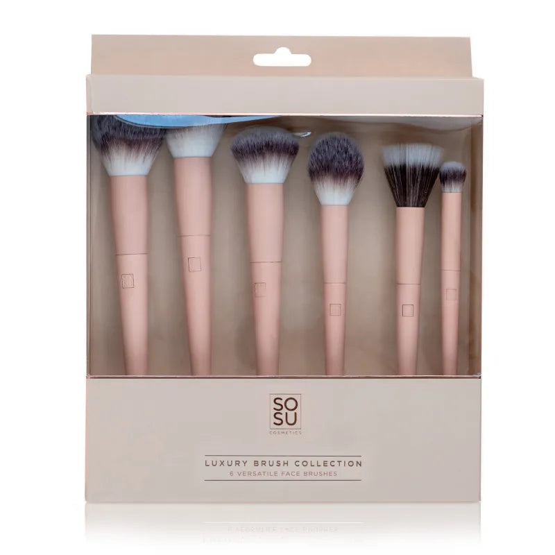 Sosu 6Pce Nude Premium Brush Collection Face Set (Pack of 6)
