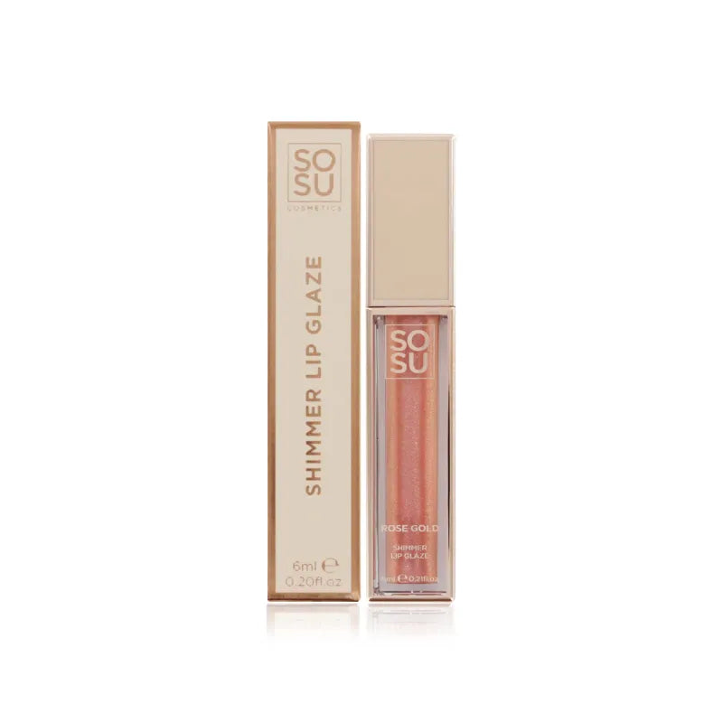 Sosu Lip Glaze Rose Gold Shimmer (Pack of 6)