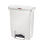 Rubbermaid Slim Jim Front StepOn Pedal Bin White 30Ltr – waste bins & containers