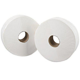 2Work Jumbo Toilet Roll 2-Ply White 92mmx410m – toilet tissue & rolls