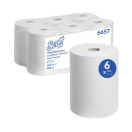 Scott 1-Ply Slimroll Hand Towel Roll White – hand towels & centrefeed rolls
