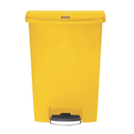 Rubbermaid Slim Jim Front Step-On Pedal Bin Yellow 90Ltr – waste bins & containers