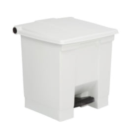 Rubbermaid Step-On Pedal Bin White 30.5Ltr – waste bins & containers