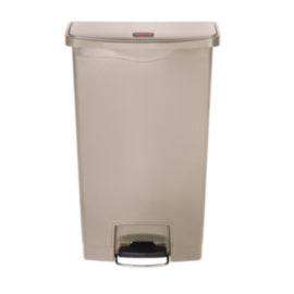 Rubbermaid Slim Jim Front Step-On Pedal Bin Beige 68Ltr – waste bins & containers