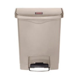Rubbermaid Slim Jim Front Step-On Pedal Bin Beige 30Ltr – waste bins & containers