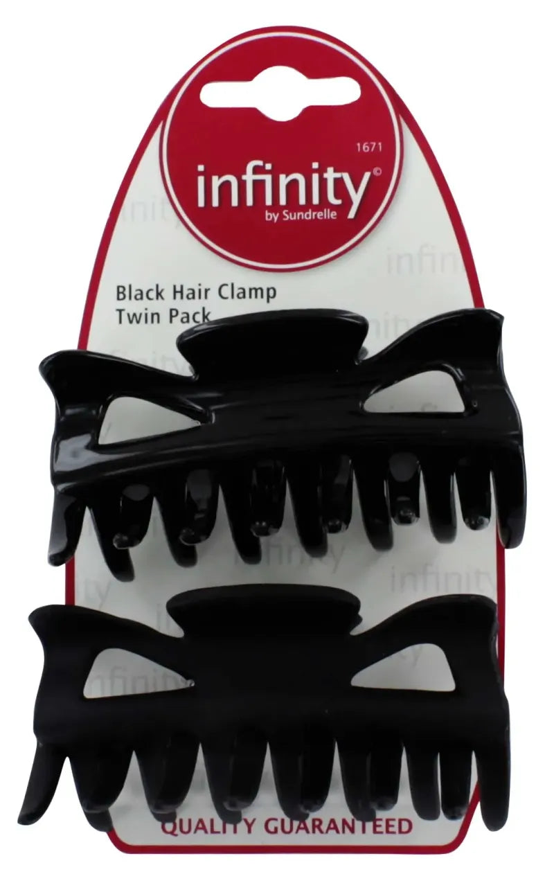 Infinity Black Clamp Twin Pack (Pack of 6)