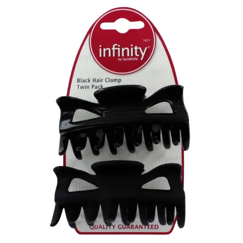 Infinity Black Clamp Twin Pack – hair accessory