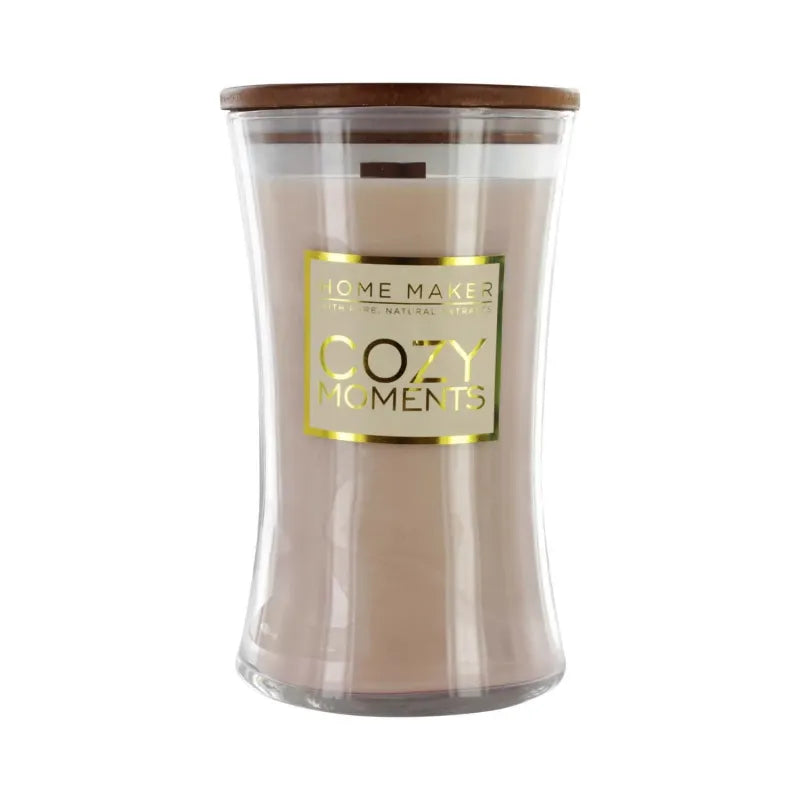 Home Maker Hourglas Wood Wick Cozy Moments 21Oz Candle (Pack of 4)