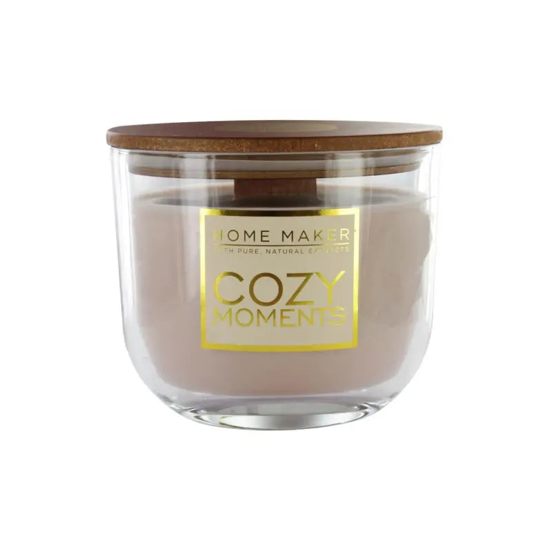 Home Maker Oval Wood Wick Cozy Moments 13.7Oz Candle (Pack of 4)