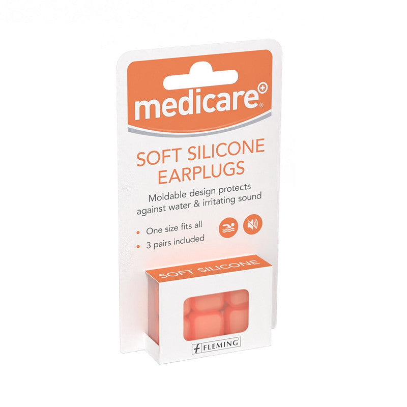 Medicare Soft Silicone Earplugs (3 Pairs)
