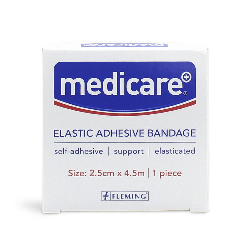 Medicare Elastic Adhesive Bandage Bp 2.5cm x 4.5m - Box of 6