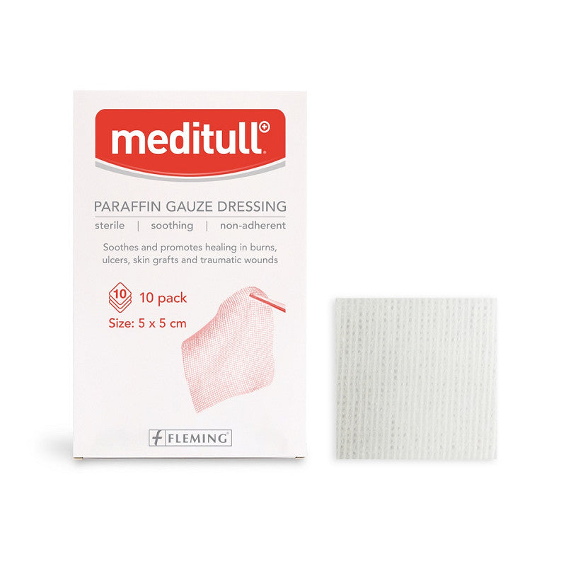 Meditull Parafin Gauze Dressing 5*5cm - Box of 10