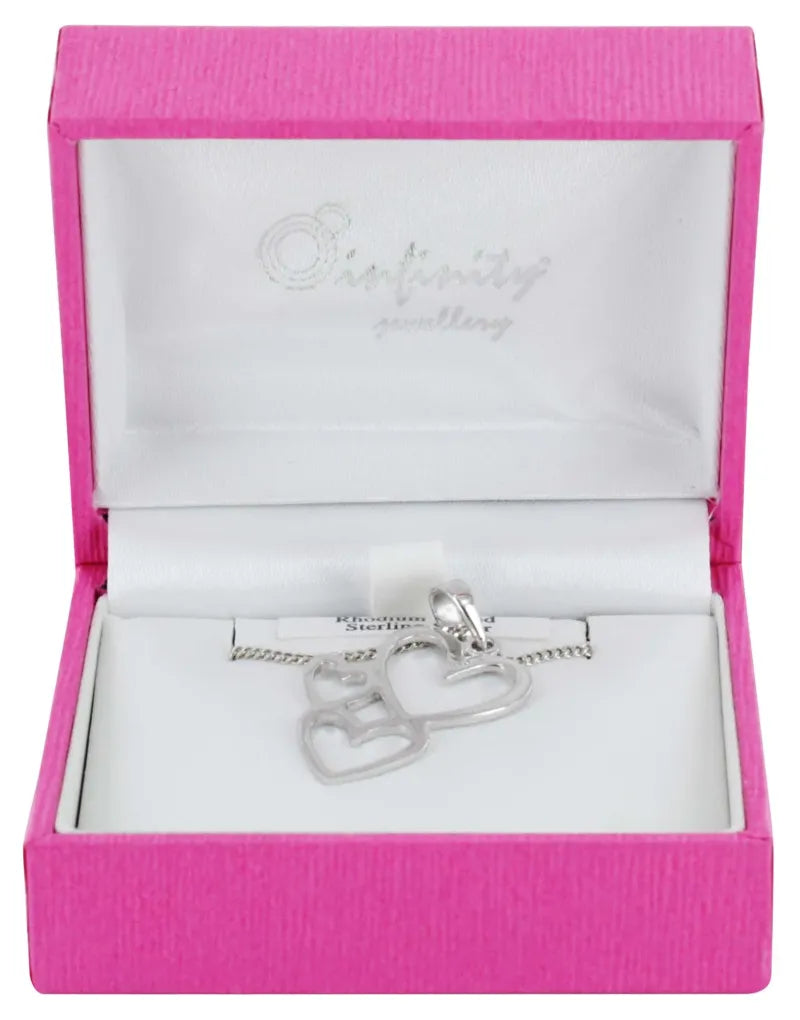Silver Rp 3 Heart Pendant Boxed (Pack of 6)