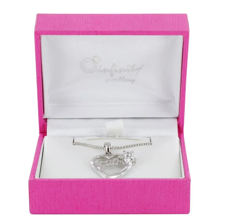 Silver Rp Mum Heart Pendant Boxed (Pack of 6)