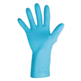 MAPA Vital 117 Liquid-Proof Light-Duty Janitorial Gloves Blue Large – gloves & hand protection