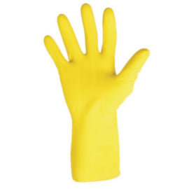 MAPA Vital 124 Liquid-Proof Light-Duty Janitorial Gloves Yellow Large – gloves & hand protection