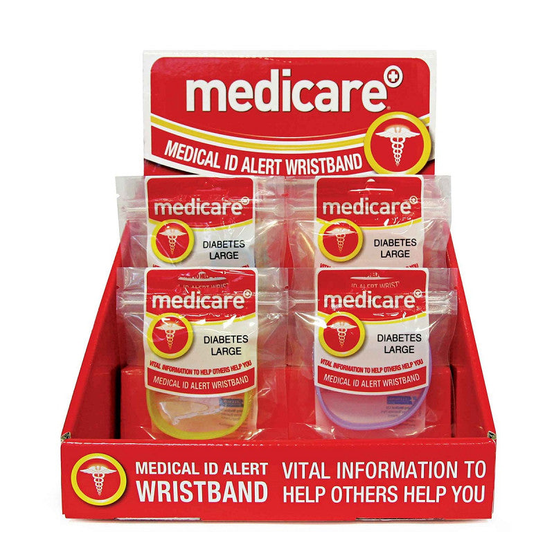 Medicare Medical Id Band Display Stand with 24 Bands