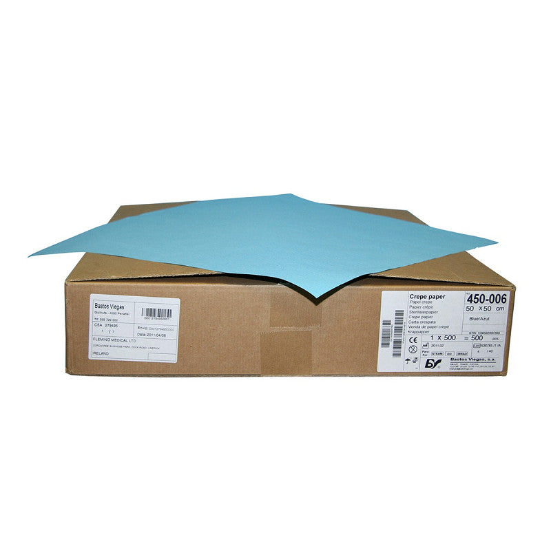 Bv Crepe Paper Blue 50 x 50cm (500's)