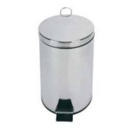 Probbax Round Pedal Mirror Stainless Steel Bin 12L – cleaning & hygiene supplies