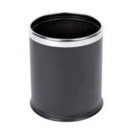 Lacor Waste Basket Round Epoxy Black 10L – cleaning & hygiene supplies