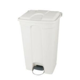Probbax Rectangular Pedal Polypropylene White Bin 90L – cleaning & hygiene supplies