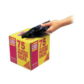 Le Cube Refuse Sack Black 100L Pk75 – bin liners & refuse sacks