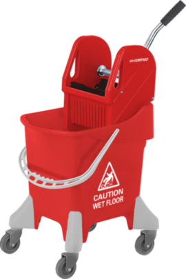 30ltr Mopping System C/w Wringer Red – mops, brooms & cleaning tools