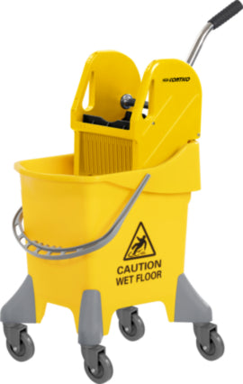 30ltr Mopping System C/w Wringer Yellow – mops, brooms & cleaning tools