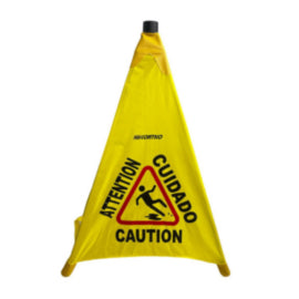 Multilingual Pop Up Caution Floor Cone 78x55x55cm – cleaning & hygiene supplies