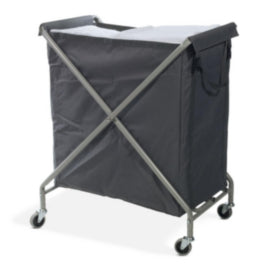 NX 2401 Trolley Silver with 240L Washable Linen Bag & Foldable Design – cleaning equipment & machines