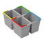 Numatic SRK21 Colour-Coded 4x5L Handle Bucket Kit for Eco-Matic Trolleys – buckets & cleaning accessories