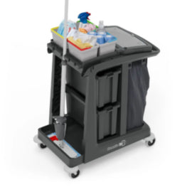 ECO-Matic EM2-TM Cleaning Trolley with Lockable Storage & Twist Mop Kit – mops, brooms & cleaning tools