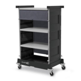 NKT0R NuKeeper Twin Shelf Trolley with Flexi-Front Storage System – cleaning equipment & machines