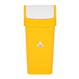 SYR Polypropylene Swing Bin Yellow 50Ltr – waste bins & containers
