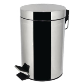 Bolero Pedal Bin Stainless Steel 3Ltr – waste bins & containers