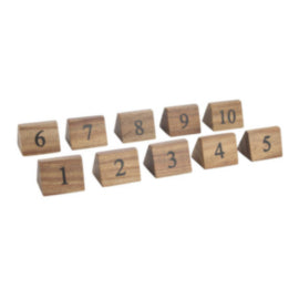 Olympia Acacia Table Number Signs Numbers – cleaning & hygiene supplies