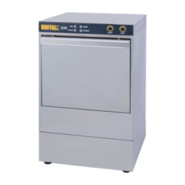 Buffalo Undercounter Glasswasher with Drain Pump 400x400mm Baskets – cleaning equipment & machines