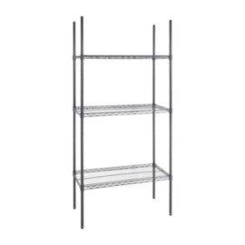 Nisbets Essentials 3 Tier Coated Shelving Unit 1820 x 915 x 457mm – cleaning & hygiene supplies