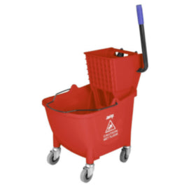 Jantex 30ltr Mop Bucket with Foot Pedal release - Red – mops, brooms & cleaning tools