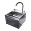 Oxford Hardware Stainless Steel Square Knee Operated Hand Wash Basin – hand soap & dispensers