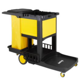 Jantex Cleaning Trolley Black with Lockable Cabinet – cleaning equipment & machines