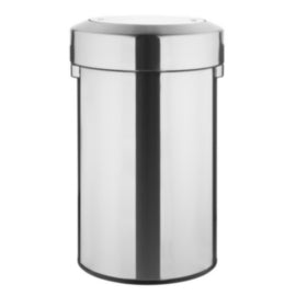 Bolero Bin with Swing Lid Brushed Steel 70Ltr – brushes & scrubbing tools