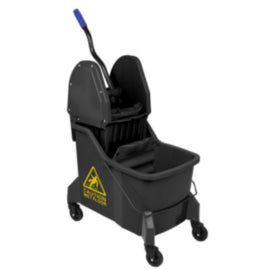 Jantex Two-Compartment Mop Bucket and Wringer Yellow 30Ltr – mops, brooms & cleaning tools