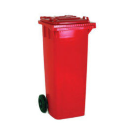 2 Wheel Refuse Container Red 120L – waste bins & containers