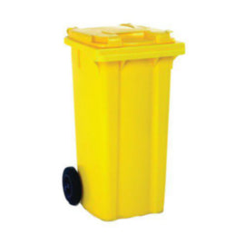 Refuse Container 80L 2 Wheeled yellow – waste bins & containers