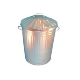 90L Galvanised Dustbin/Lid 344197 – waste bins & containers