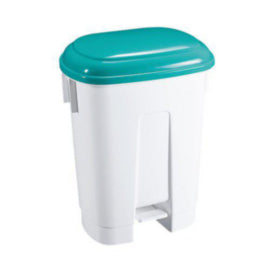 60L Plastic Bin White/Green 348015 – cleaning & hygiene supplies
